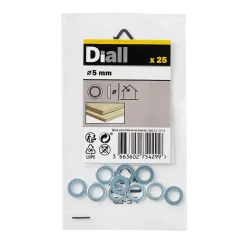Rondelles cuvettes en acier au carbone ø 5mm - 25 pièces-Diall Discount