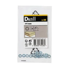 Rondelles cuvettes en acier au carbone ø 4mm - 25 pièces^Diall Best