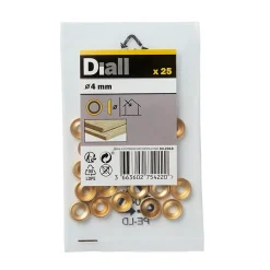 Rondelles cuvettes en laiton ø 4mm - 25 pièces-Diall Sale