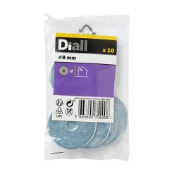 Rondelles plates larges de réparation en acier au carbone ø 8mm - 10 pièces^Diall Outlet