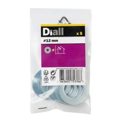 Rondelles plates larges en acier au carbone ø 12mm - 5 pièces-Diall New