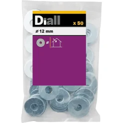 Rondelles plates larges en acier au carbone ø 12mm - 50 pièces^Diall Clearance