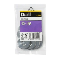 Rondelles plates larges en inox ø 10mm - 10 pièces^Diall Clearance