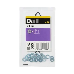Rondelles plates moyennes en acier au carbone ø 4mm - 20 pièces^Diall Clearance