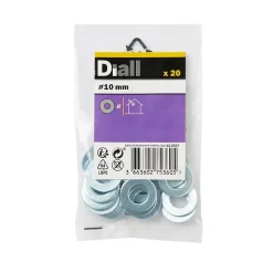 Rondelles plates moyennes en acier au carbone ø 10mm - 20 pièces-Diall Best