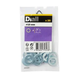 Rondelles plates étroites en acier au carbone ø 10mm - 20 pièces-Diall