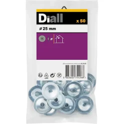 Rondelles pour plaque de plâtre en acier au carbone ø 25mm - 50 pièces-Diall New