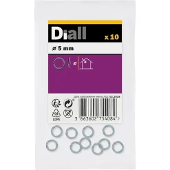 Rondelles ressorts en acier au carbone ø 5mm - 10 pièces^Diall Best