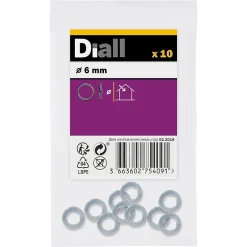 Rondelles ressorts en acier au carbone ø 6mm - 10 pièces-Diall Online