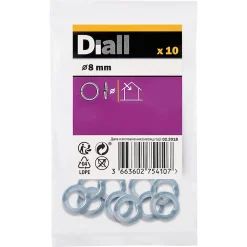 Rondelles ressorts en acier au carbone ø 8mm - 10 pièces^Diall New