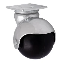 Roulette bille pivotante sans frein ø50 mm, plaque, charge max 40kg- Best