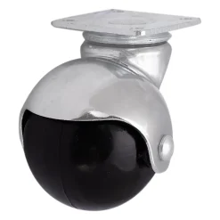 Roulette bille pivotante sans frein ø50 mm, plaque, charge max 40kg- Best