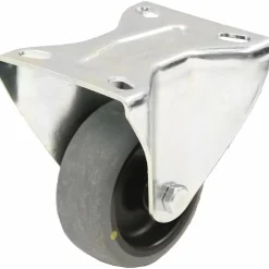 Roulette fixe de 125 mm avec caoutchouc thermoplastique gris conducteur d'électricité sur pol-Parnells Outlet