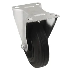 Roulette fixe noire ø12.5 cm, charge max 100 kg- Discount