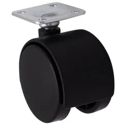 Roulette jumelée pivotante sans frein ø50 mm, plaque 38 x 38 mm, charge max 40 kg- Discount
