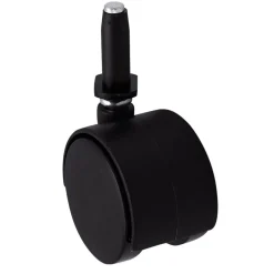 Roulette jumelée pivotante sans frein ø50 mm, tige, charge max 40kg- Discount