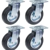 Roulette 125mm 5" à bandage caoutchouc, pivotante, forte capacité de 480kg, jeu de 4-Parnells Sale