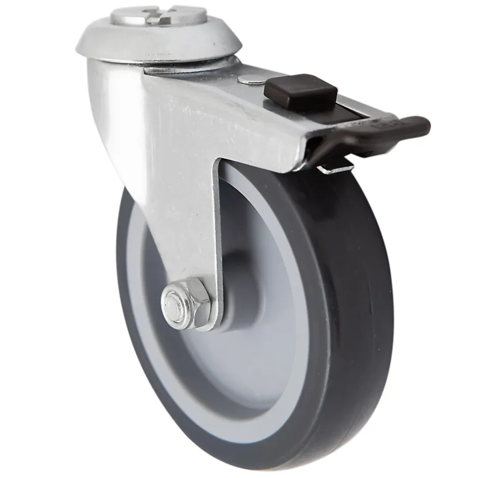 Roulette pivotante avec frein ø100 mm, œil, charge max 70kg- Sale