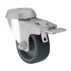 Roulette pivotante grise ø5 cm avec freins, charge max 40 kg- Clearance