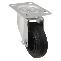 Roulette pivotante noire ø10 cm, charge max 75 kg^