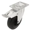 Roulette pivotante noire ø12.5 cm, charge max 75 kg- Hot