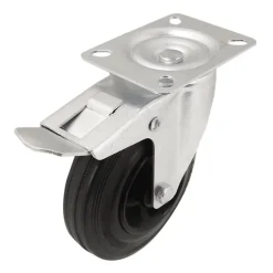Roulette pivotante noire ø12.5 cm, charge max 75 kg- Hot