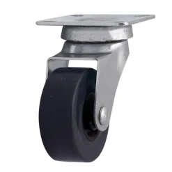 Roulette pivotante sans frein ø40 mm, plaque ø42 mm, charge max 25kg-