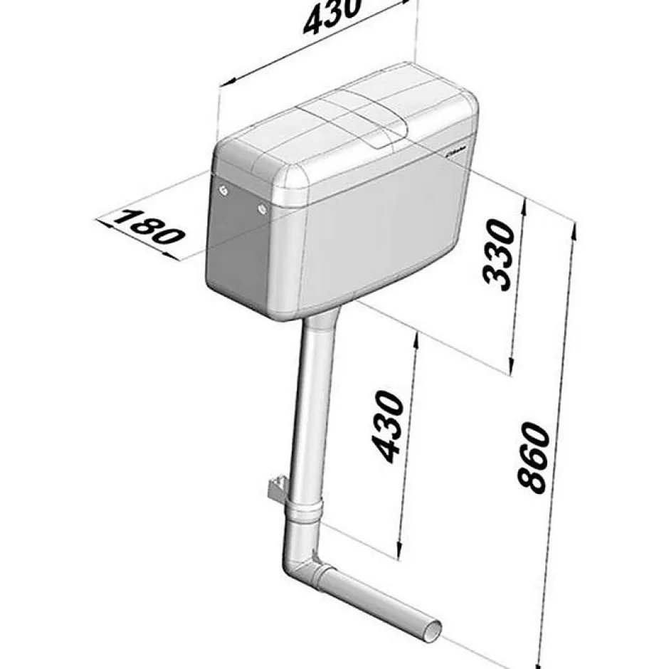 Réservoir WC - AZ 500 - - Semi-bas^Clara Clearance