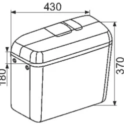 Réservoir WC - F 6000 - - Bas - Double débit^Clara Outlet