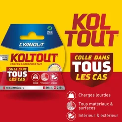 Ruban adhésif double face Koltout Express 48 mm x 18 mm - 10 pièces^Cyanolit Sale