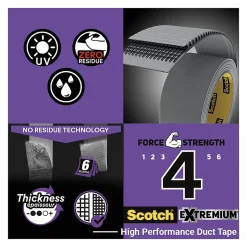 Ruban adhésif toile de réparation Extremium 18 x 48 mm gris^Scotch Outlet