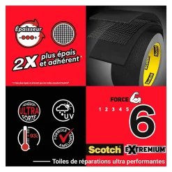 Ruban adhésif toile de réparation Extremium 25 x 48 mm noir-Scotch Hot