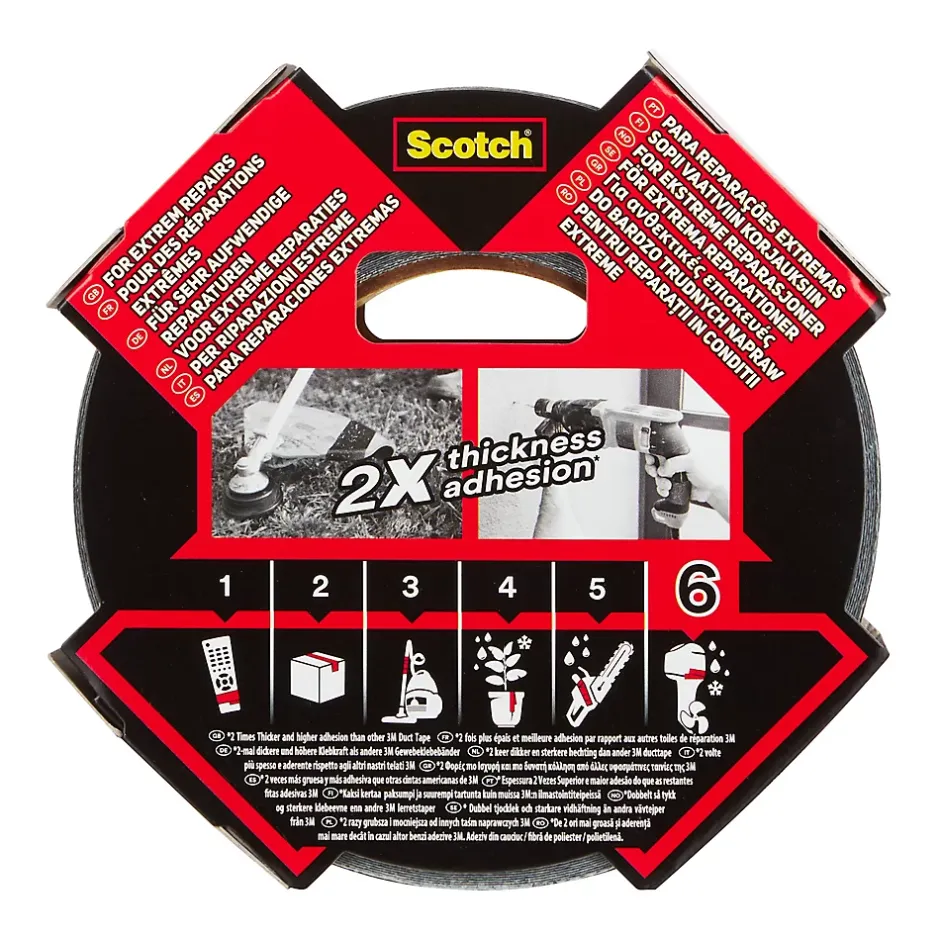Ruban adhésif toile de réparation Extremium 25 x 48 mm noir-Scotch Hot