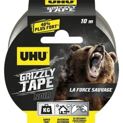Ruban adhésif Grizzly tape noir 10m^UHU Discount