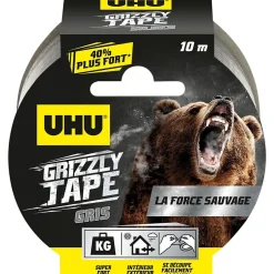 Ruban adhésif Grizzly tape gris 10m-UHU Hot