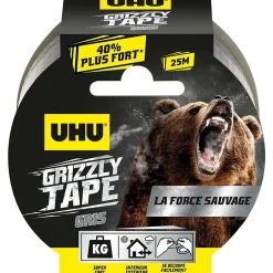 Ruban adhésif Grizzly tape gris 25m^UHU Outlet