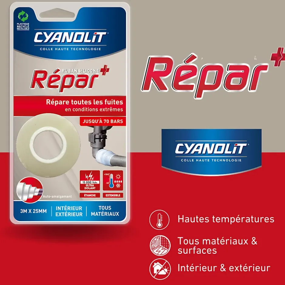 Ruban auto-amalgamant silicone Repar+-Cyanolit Best
