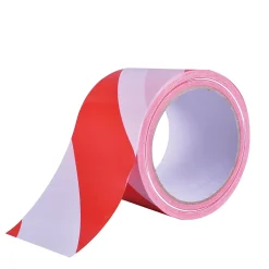 Ruban de chantier rouge & blanc 50 mm x 100 m^Diall Discount