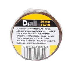 Ruban d'isolation électrique 19 mm x 10 m marron^Diall Discount