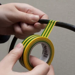 Ruban d'isolation électrique 19 mm x 33 m vert et jaune-Diall Discount