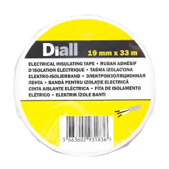 Ruban d'isolation électrique 19 mm x 33 m blanche^Diall Sale