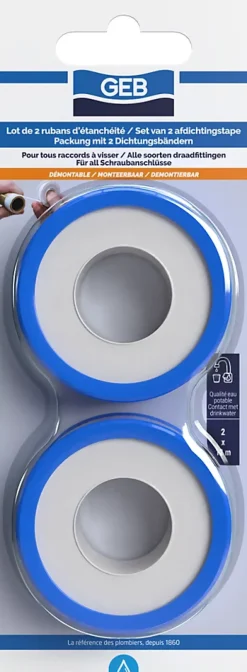 Ruban d'étanchéité PTFE 12mm x 12m vendu par 2^ Discount