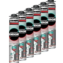 Pack de 6 Mousses Expansives Énergie Pistolable Gris 750ml^Rubson New