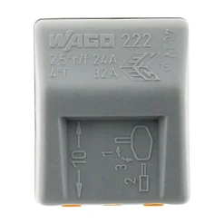 Sachet de 10 bornes 3 entrées série 222 --Wago New