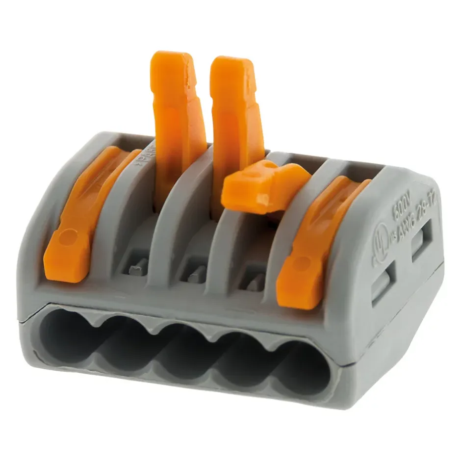 Sachet de 5 bornes 5 entrées série 222 -^Wago Discount