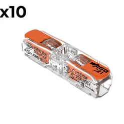 Sachet de 10 bornes Inline série 221 --Wago New