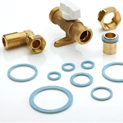 Sachet de 10 joints fibre bleu gaz conformes GRDF pour installation de plomberie chauffage de 3/8" (12x17) epaisseur 1,5 mm^Raccords Dumont Sale