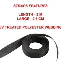 Sangle à cliquet 3 m x 25 mm + crochet-Master Lock New