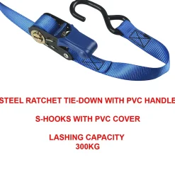 Sangle à cliquet avec crochets S 5 m x L, 25 mm-Master Lock Online