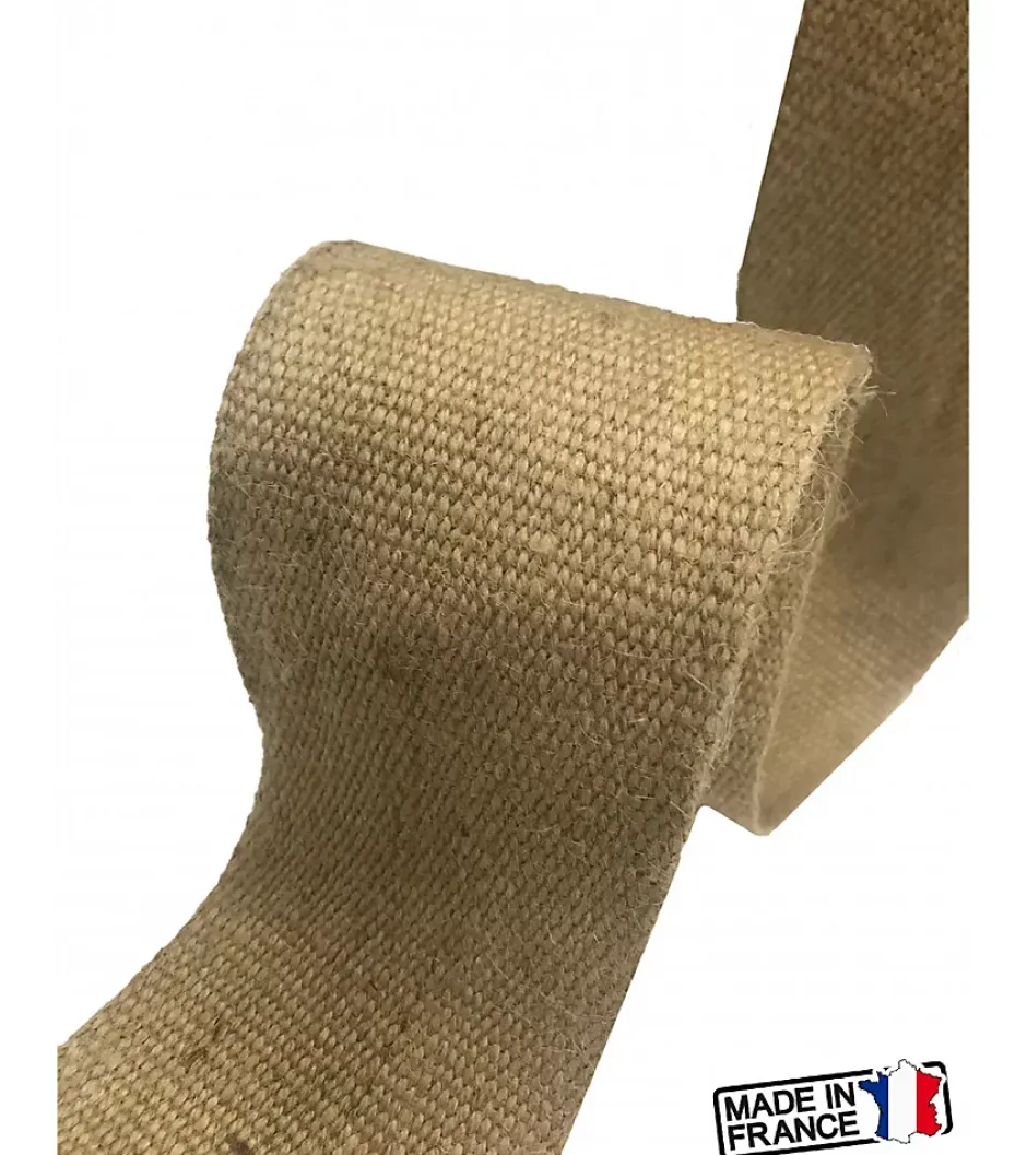 Sangle Jute Naturelle 85mm, Bobine x 20 mètres-Secodir Discount